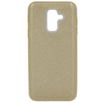 Szilikon telefonvédő (műanyag belső, csillogó hátlap) ARANY Samsung Galaxy A6+ (2018) SM-A605F kép