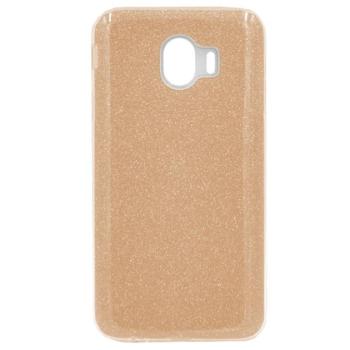 Szilikon telefonvédő (műanyag belső, csillogó hátlap) ARANY Samsung Galaxy J4 (2018) SM-J400F kép