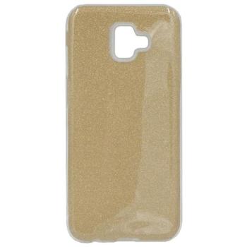 Szilikon telefonvédő (műanyag belső, csillogó hátlap) ARANY Samsung Galaxy J6 Plus (SM-J610F) kép