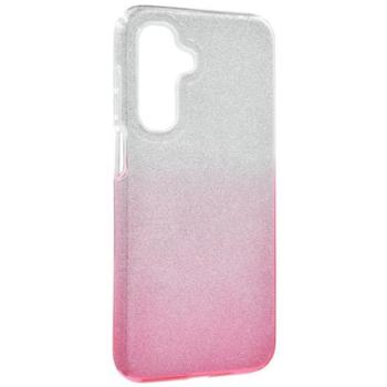 Szilikon telefonvédő (műanyag belső, csillogó hátlap) ÁTLÁTSZÓ/RÓZSASZÍN Samsung Galaxy A26 5G (SM-A266) kép