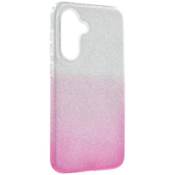 Szilikon telefonvédő (műanyag belső, csillogó hátlap) ÁTLÁTSZÓ/RÓZSASZÍN Samsung Galaxy S25 FE (SM-S731) kép