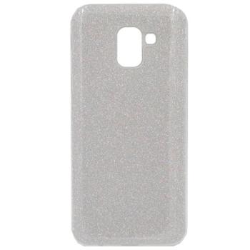 Szilikon telefonvédő (műanyag belső, csillogó hátlap) EZÜST Samsung Galaxy J6 (2018) SM-J600F kép