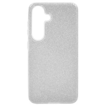 Szilikon telefonvédő (műanyag belső, csillogó hátlap) EZÜST Samsung Galaxy S24 FE (SM-S721) kép