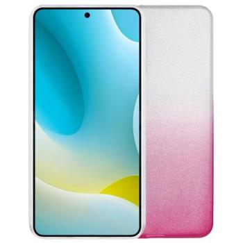 Szilikon telefonvédő (műanyag belső, csillogó hátlap) RÓZSASZÍN / ÁTLÁTSZÓ Apple iPhone 15 kép