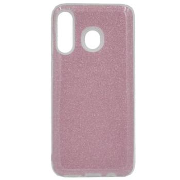 Szilikon telefonvédő (műanyag belső, csillogó hátlap) RÓZSASZÍN Samsung Galaxy M30 (SM-M305F) kép