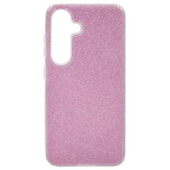Szilikon telefonvédő (műanyag belső, csillogó hátlap) RÓZSASZÍN Samsung Galaxy S24 (SM-S921) kép