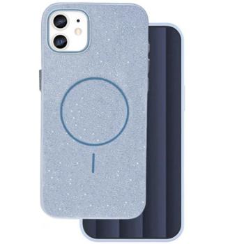 Szilikon telefonvédő (műanyag hátlap, kameravédő, MagSafe, csillogó) VILÁGOSKÉK Apple iPhone 11 kép