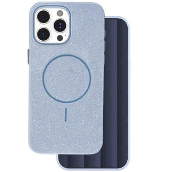 Szilikon telefonvédő (műanyag hátlap, kameravédő, MagSafe, csillogó) VILÁGOSKÉK Apple iPhone 16 Pro kép