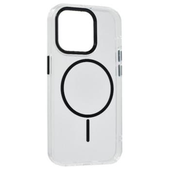 Szilikon telefonvédő (műanyag hátlap, kameravédő, MagSafe, légpárnás sarok) FEKETE Apple iPhone 14 kép