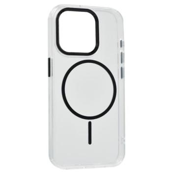 Szilikon telefonvédő (műanyag hátlap, kameravédő, MagSafe, légpárnás sarok) FEKETE Apple iPhone 15 Pro kép