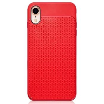 Szilikon telefonvédő (műanyag hátlap, lyukacsos minta) PIROS Apple iPhone XR 6.1 kép