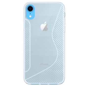 Szilikon telefonvédő (S-line, karbon minta) ÁTLÁTSZÓ Apple iPhone XR 6.1 kép