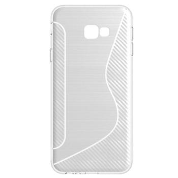 Szilikon telefonvédő (S-line, karbon minta) ÁTLÁTSZÓ Samsung Galaxy J4 Plus (SM-J415F) kép