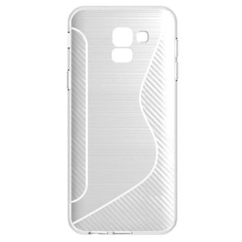 Szilikon telefonvédő (S-line, karbon minta) ÁTLÁTSZÓ Samsung Galaxy J6 (2018) SM-J600F kép