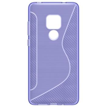 Szilikon telefonvédő (S-line, karbon minta) LILA Huawei Mate 20 kép