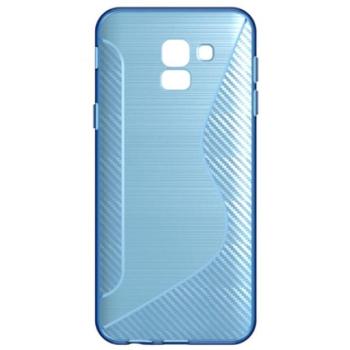 Szilikon telefonvédő (S-line, karbon minta) VILÁGOSKÉK Samsung Galaxy J6 (2018) SM-J600F kép