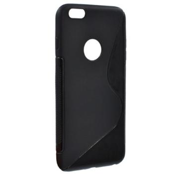 Szilikon telefonvédő (S-line, log kivágás) FEKETE Apple iPhone 6S Plus 5.5, Apple iPhone 6 Plus 5.5 kép