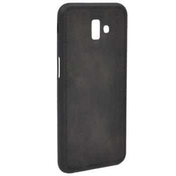 Szilikon telefonvédő (szövet minta) FEKETE Samsung Galaxy J6 Plus (SM-J610F) kép