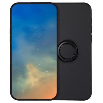 Szilikon telefonvédő (tartógyűrű, mikrofiber plüss belső, mágneses, kameravédő) FEKETE Samsung Galaxy A17 5G (SM-A176) kép