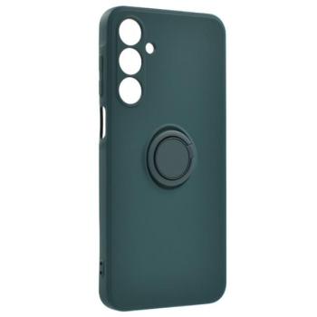 Szilikon telefonvédő (tartógyűrű, mikrofiber plüss belső, mágneses, kameravédő) SÖTÉTZÖLD Samsung Galaxy A16 4G (SM-A165), Galaxy A16 5G (SM-A166) kép