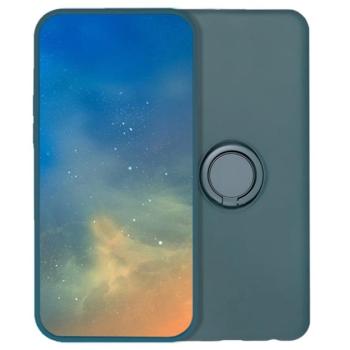 Szilikon telefonvédő (tartógyűrű, mikrofiber plüss belső, mágneses, kameravédő) SÖTÉTZÖLD Samsung Galaxy A17 5G (SM-A176) kép