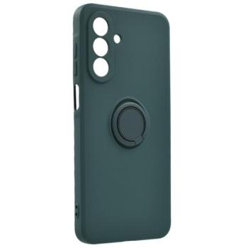 Szilikon telefonvédő (tartógyűrű, mikrofiber plüss belső, mágneses, kameravédő) SÖTÉTZÖLD Samsung Galaxy A26 5G (SM-A266) kép