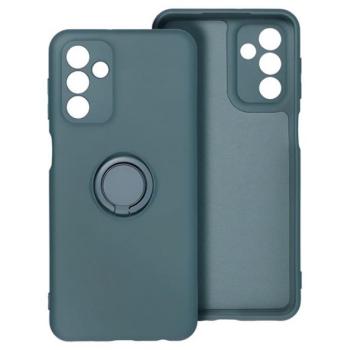 Szilikon telefonvédő (tartógyűrű, mikrofiber plüss belső, mágneses, kameravédő) SÖTÉTZÖLD Samsung Galaxy A56 5G (SM-A566) kép