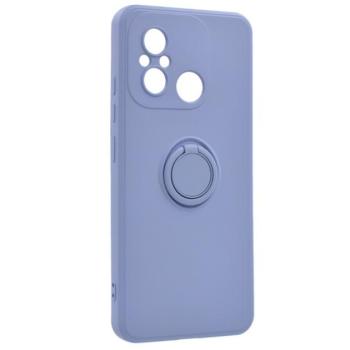 Szilikon telefonvédő (telefontartó gyűrű, mikrofiber plüss belső, beépített fémlemez, kamera védelem) LILA Xiaomi Redmi 12C kép