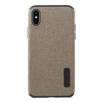 Szilikon telefonvédő (textil bevonat) VILÁGOSBARNA Apple iPhone XS 5.8, Apple iPhone X 5.8 kép
