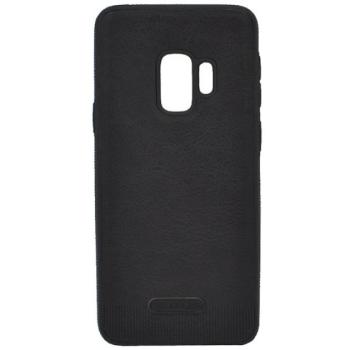 Szilikon telefonvédő (ultravékony, közepesen ütésálló, bőr hatású) FEKETE Samsung Galaxy S9 (SM-G960) kép