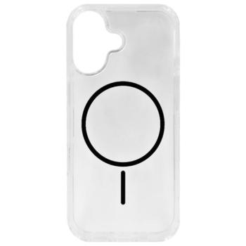 Szilikon telefonvédő (ultravékony, műanyag hátlap, MagSafe, légpárnás sarok) FEKETE Apple iPhone 17 kép