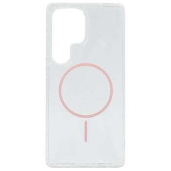 Szilikon telefonvédő (ultravékony, műanyag hátlap, MagSafe, légpárnás sarok) RÓZSASZÍN Samsung Galaxy S25 Ultra (SM-S938) kép
