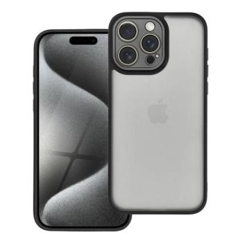 Szilikon telefonvédő (ütésállóság, akril hátlap, kameravédő) FEKETE Apple iPhone 15 Pro Max kép