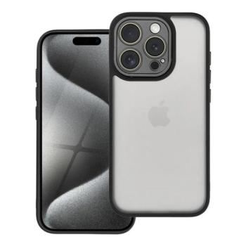 Szilikon telefonvédő (ütésállóság, akril hátlap, kameravédő) FEKETE Apple iPhone 15 Pro kép
