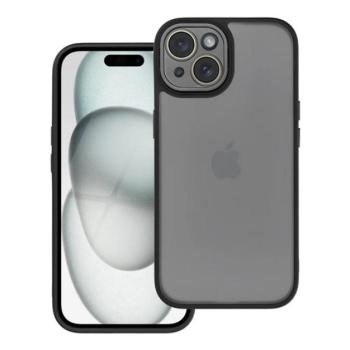 Szilikon telefonvédő (ütésállóság, akril hátlap, kameravédő) FEKETE Apple iPhone 15 kép