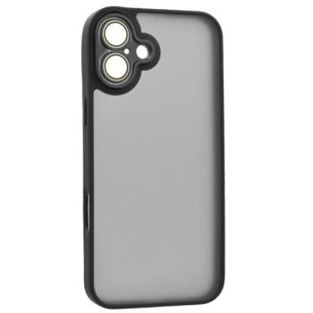 Szilikon telefonvédő (ütésállóság, akril hátlap, kameravédő) FEKETE Apple iPhone 16 Plus kép