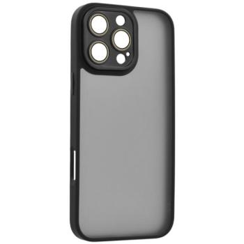 Szilikon telefonvédő (ütésállóság, akril hátlap, kameravédő) FEKETE Apple iPhone 16 Pro Max kép