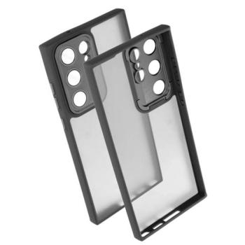 Szilikon telefonvédő (ütésállóság, akril hátlap, kameravédő) FEKETE Samsung Galaxy S25 Ultra (SM-S938) kép