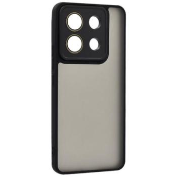 Szilikon telefonvédő (ütésállóság, akril hátlap, kameravédő) FEKETE Xiaomi Redmi Note 13 5G kép
