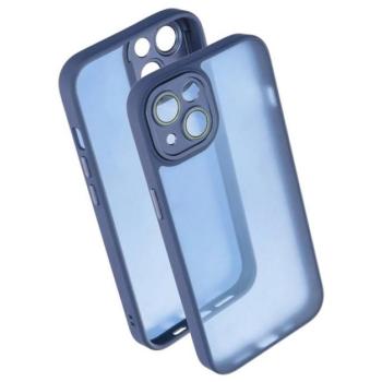 Szilikon telefonvédő (ütésállóság, akril hátlap, kameravédő) SÖTÉTKÉK Apple iPhone 13 kép