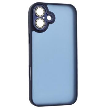Szilikon telefonvédő (ütésállóság, akril hátlap, kameravédő) SÖTÉTKÉK Apple iPhone 16 Plus kép