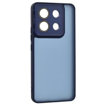 Szilikon telefonvédő (ütésállóság, akril hátlap, kameravédő) SÖTÉTKÉK Xiaomi Poco X6 5G, Redmi Note 13 Pro 5G kép