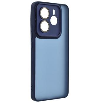 Szilikon telefonvédő (ütésállóság, akril hátlap, kameravédő) SÖTÉTKÉK Xiaomi Redmi Note 14 5G kép