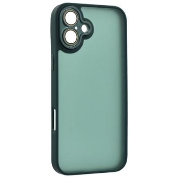 Szilikon telefonvédő (ütésállóság, akril hátlap, kameravédő) SÖTÉTZÖLD Apple iPhone 16 Plus kép
