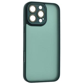 Szilikon telefonvédő (ütésállóság, akril hátlap, kameravédő) SÖTÉTZÖLD Apple iPhone 16 Pro Max kép
