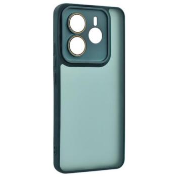 Szilikon telefonvédő (ütésállóság, akril hátlap, kameravédő) SÖTÉTZÖLD Xiaomi Redmi Note 14 5G kép