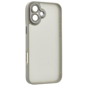 Szilikon telefonvédő (ütésállóság, akril hátlap, kameravédő) VILÁGOSSZÜRKE Apple iPhone 16 Plus kép