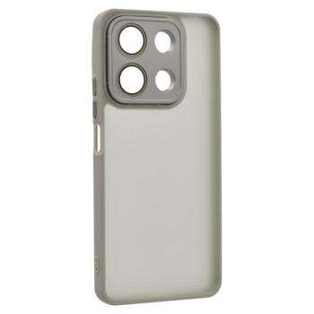 Szilikon telefonvédő (ütésállóság, akril hátlap, kameravédő) VILÁGOSSZÜRKE Xiaomi Redmi Note 13 4G kép