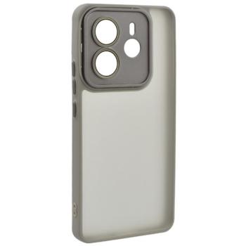 Szilikon telefonvédő (ütésállóság, akril hátlap, kameravédő) VILÁGOSSZÜRKE Xiaomi Redmi Note 14 5G kép