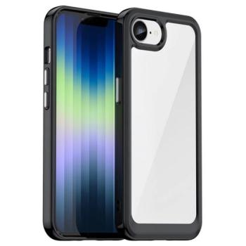 Szilikon telefonvédő (ütésállóság, átlátszó hátlap) FEKETE Apple iPhone SE 4 (2025) kép